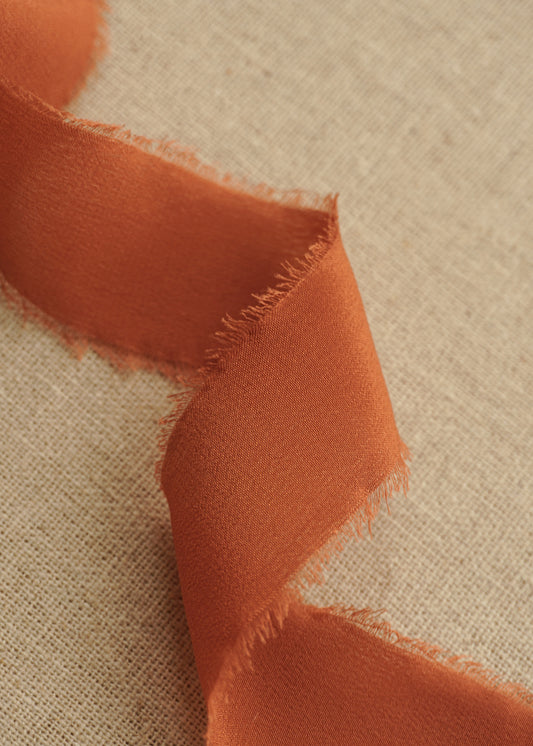 Terracotta Silk Ribbon