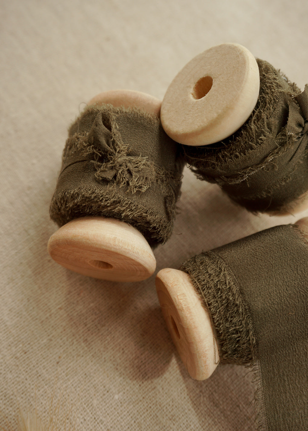 Khaki Silk Ribbon