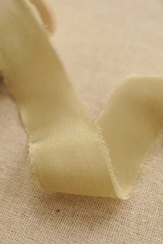 Moss Green Silk Ribbon