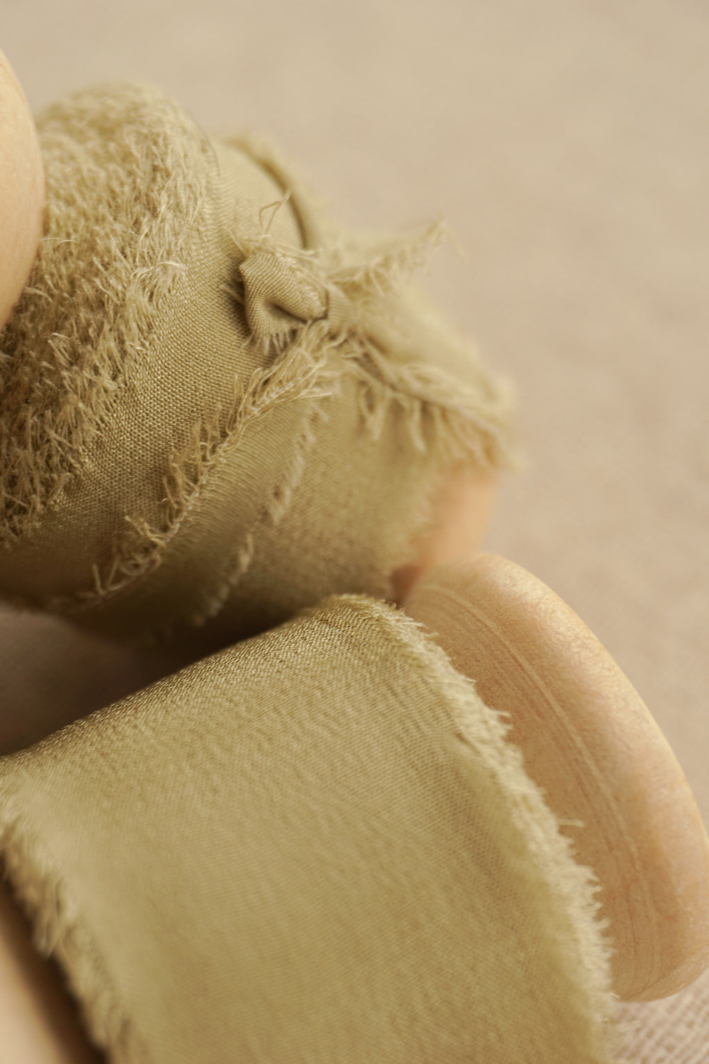 Moss Green Silk Ribbon