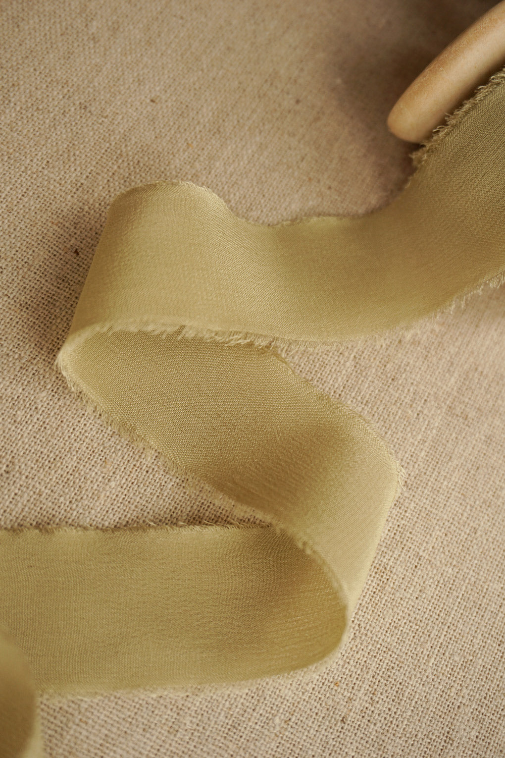 Moss Green Silk Ribbon