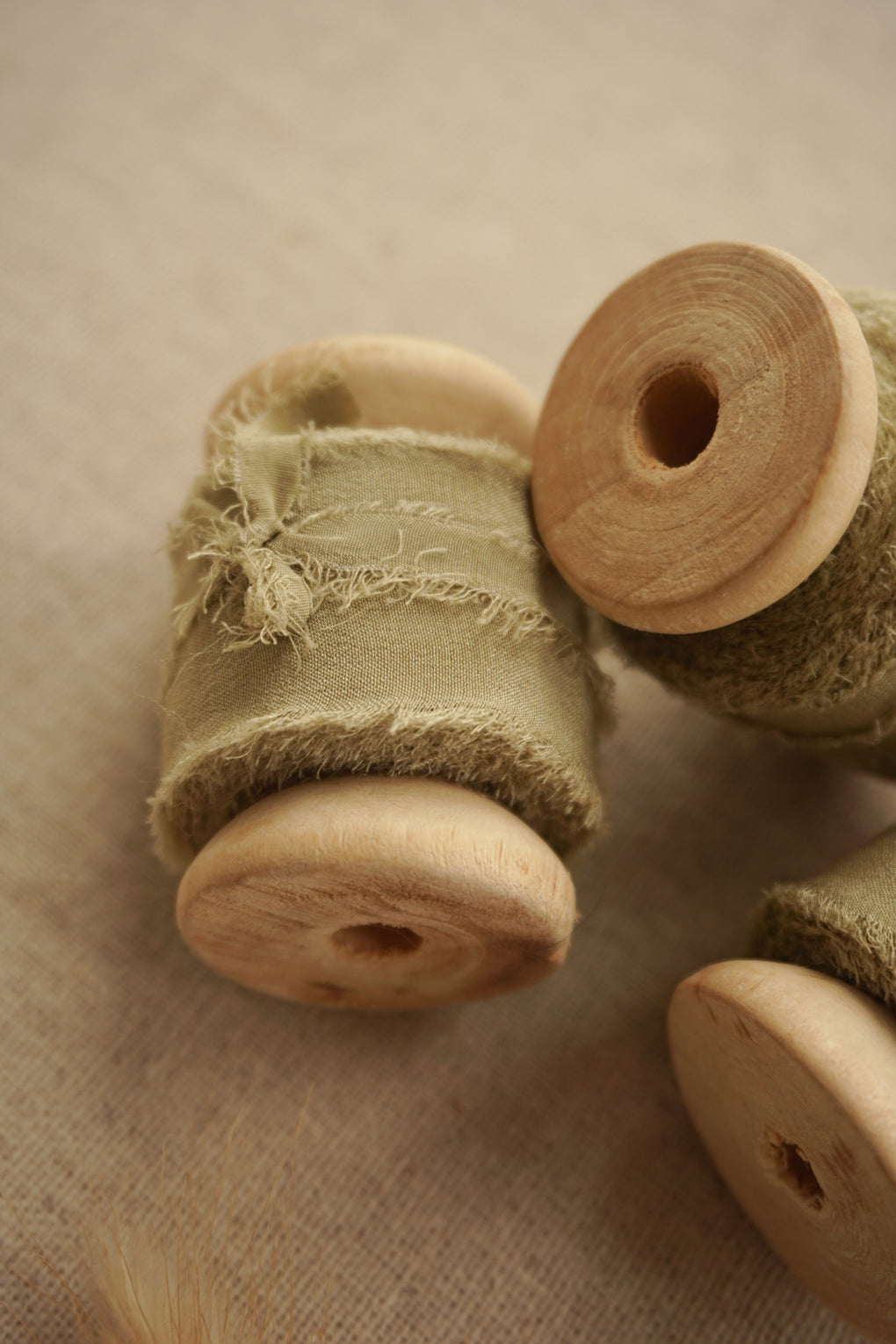Moss Green Silk Ribbon