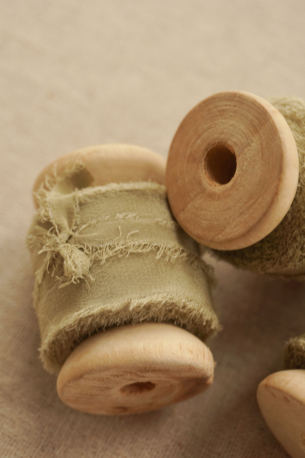 Moss Green Silk Ribbon