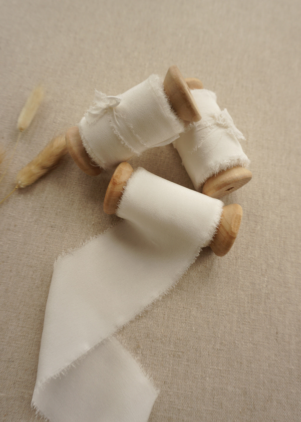 2 Inch White Silk Ribbon