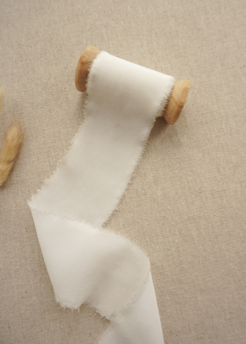 2 Inch White Silk Ribbon