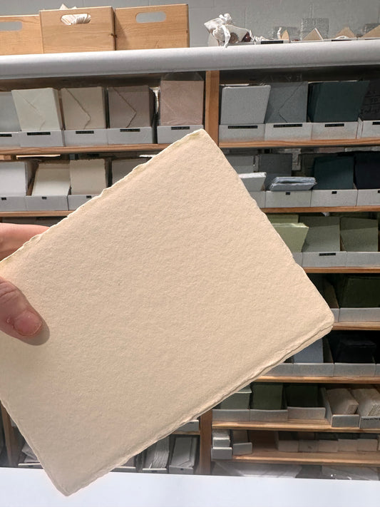 yellow ivory 5x7 handmade paper