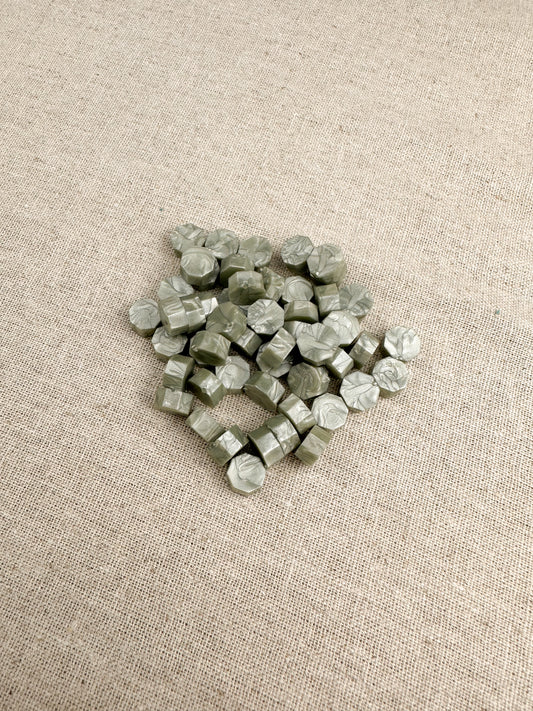 Silver Sage Sealing Wax Beads - northernprintingco