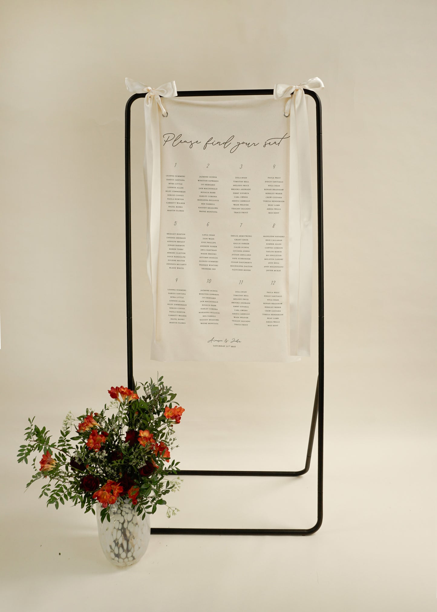 Fabric sign stand
