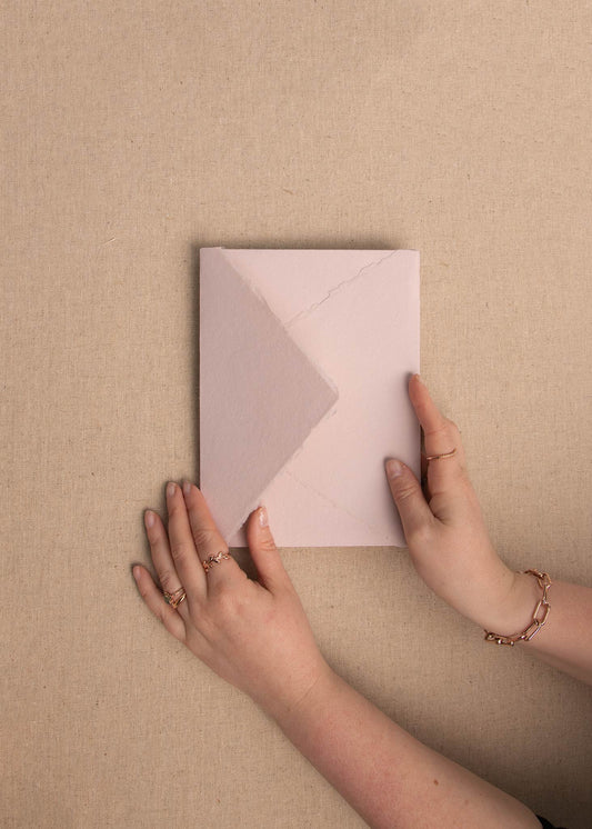 Blush Handmade Paper Envelopes - northernprintingco