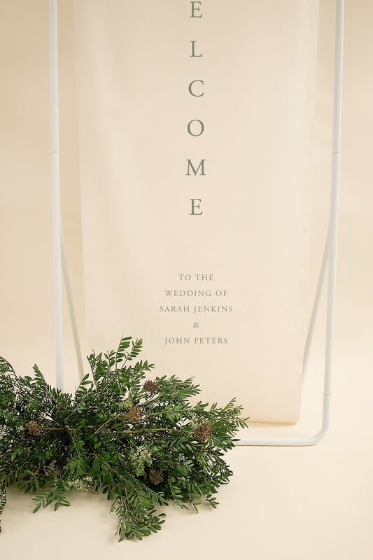 Horizon Design - Fabric Welcome Wedding Sign