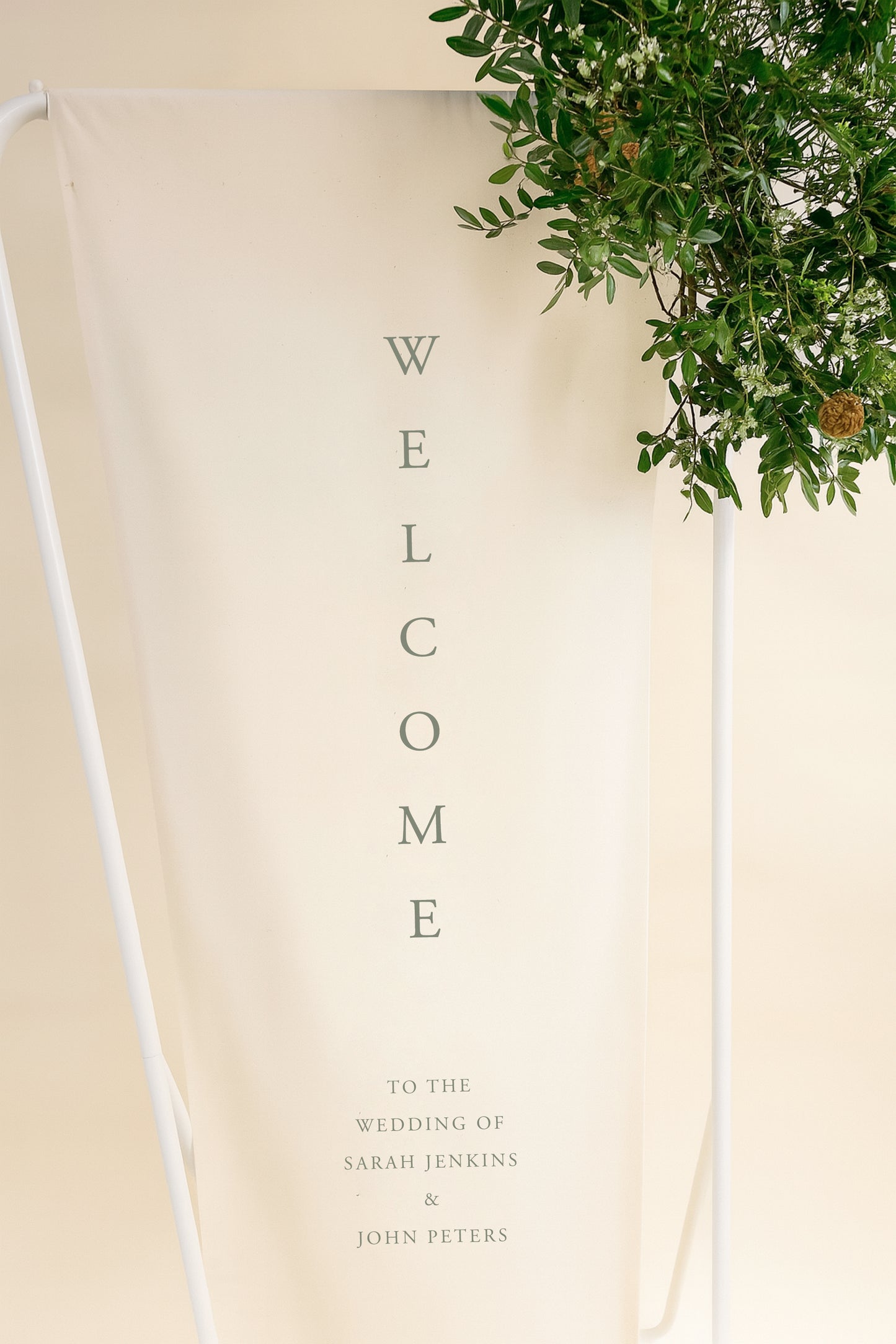 Horizon Design - Fabric Welcome Wedding Sign