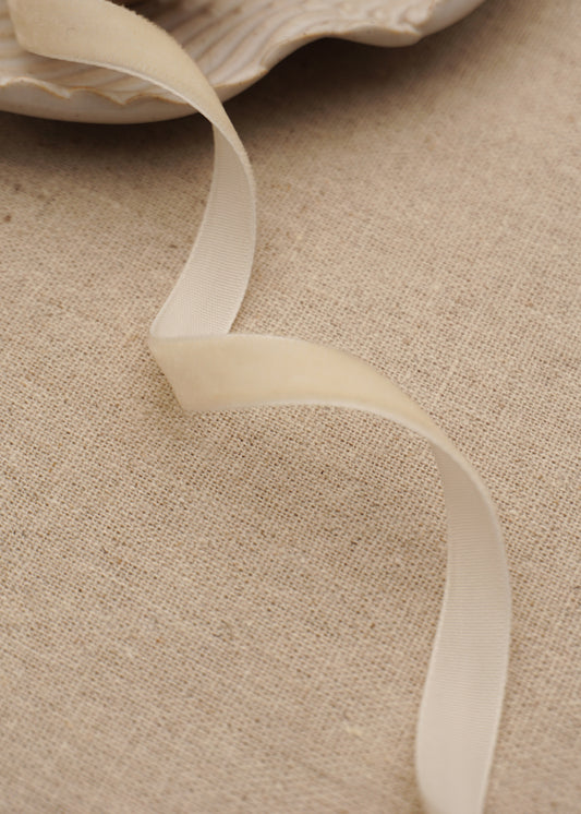 Cream Velvet Satin Ribbon - northernprintingco