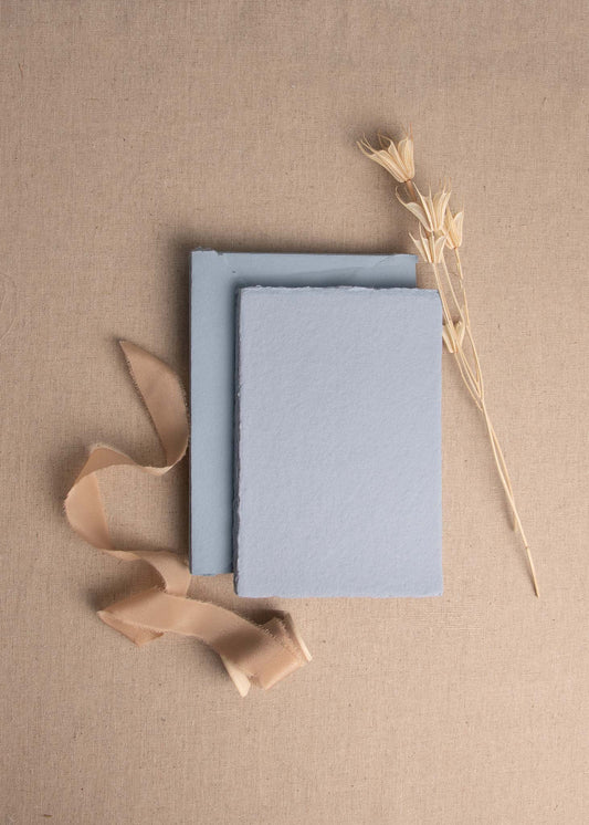 Dusky Blue Handmade Paper - northernprintingco