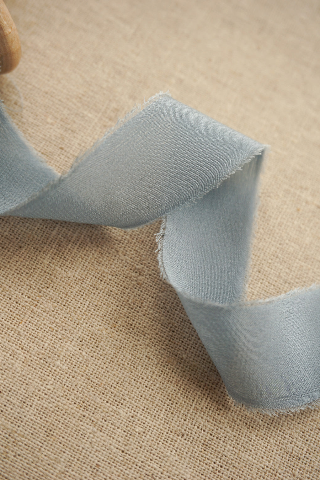 Dusky Blue Silk Ribbon