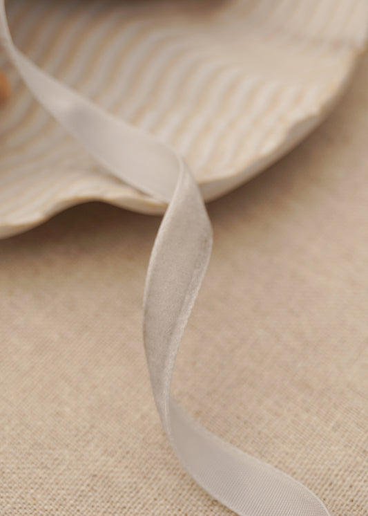 Grey Velvet Satin Ribbon - northernprintingco