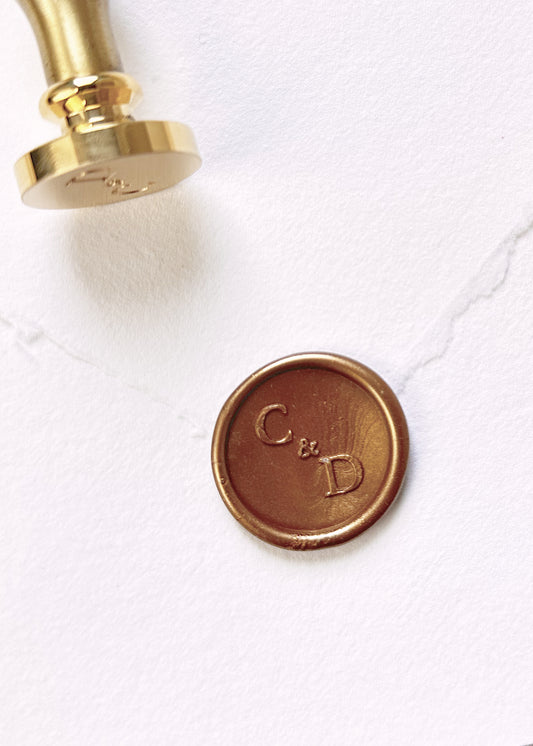 Circle Personalised Diagonal Monogram Wax Stamper - northernprintingco