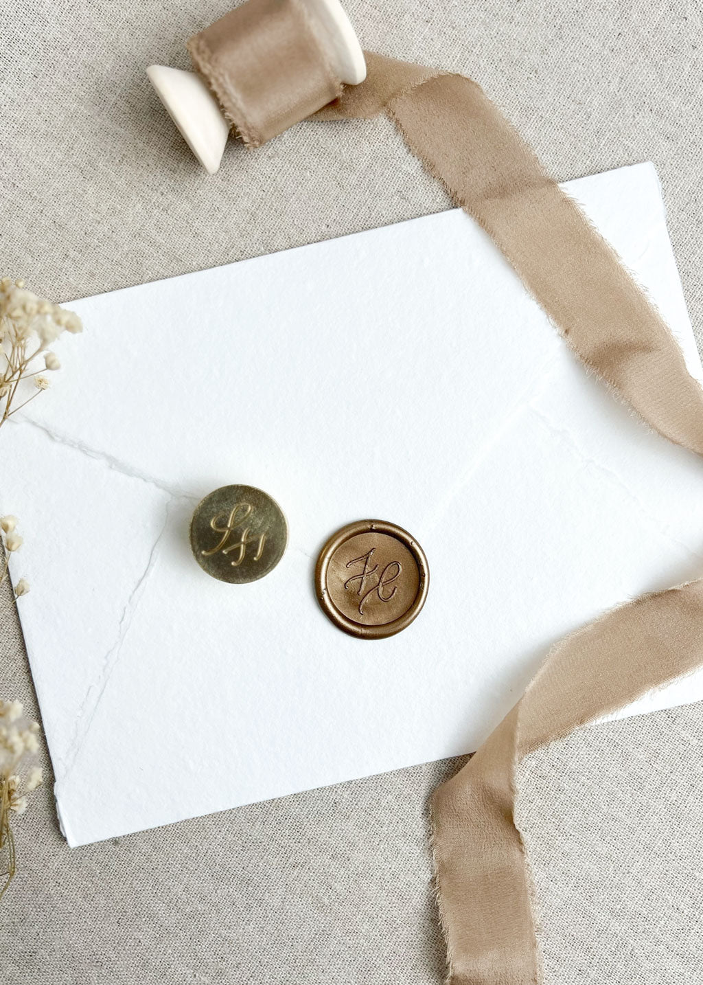 Circle Diagonal Personalised Monogram Wax Stamper
