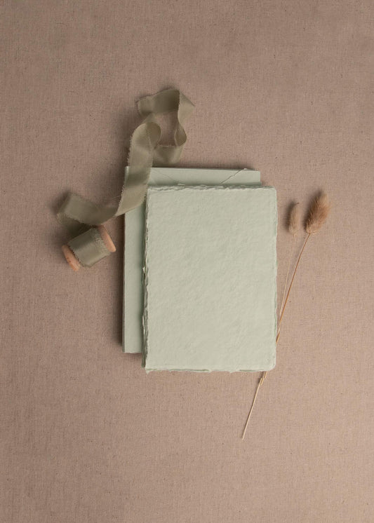 Mint Green Handmade Paper Envelopes - northernprintingco