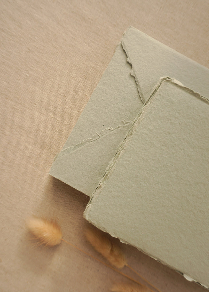 Muted Sage Handmade Paper
