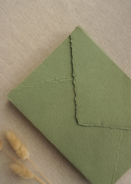 Sage Handmade Paper Envelopes