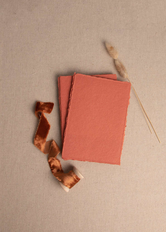 Sunset Red Handmade Paper - northernprintingco