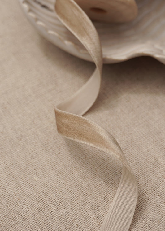 Taupe Velvet Satin Ribbon - northernprintingco