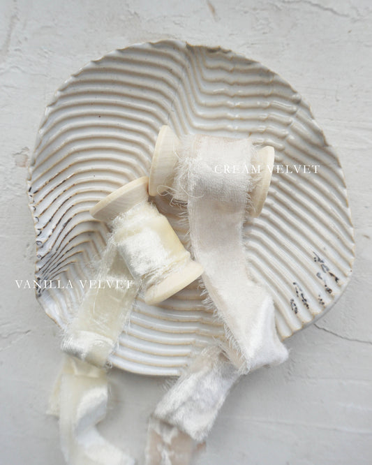 Vanilla Silk Velvet Ribbon - northernprintingco