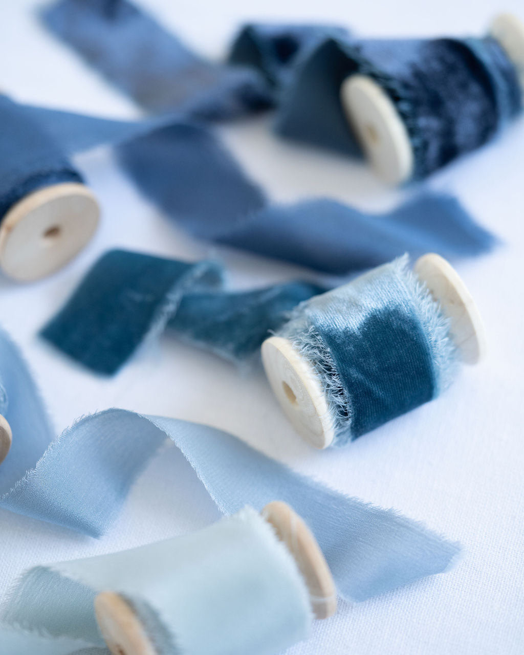 Light Blue Silk Velvet Ribbon - northernprintingco