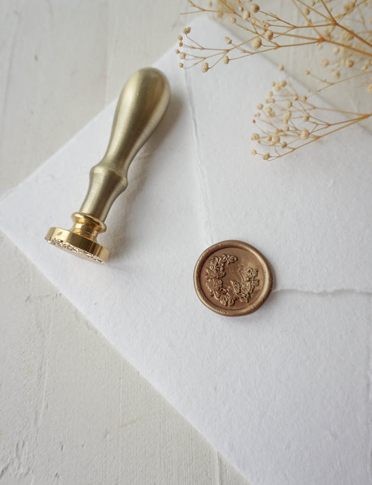 Rose Wreath Wax Stamper - northernprintingco