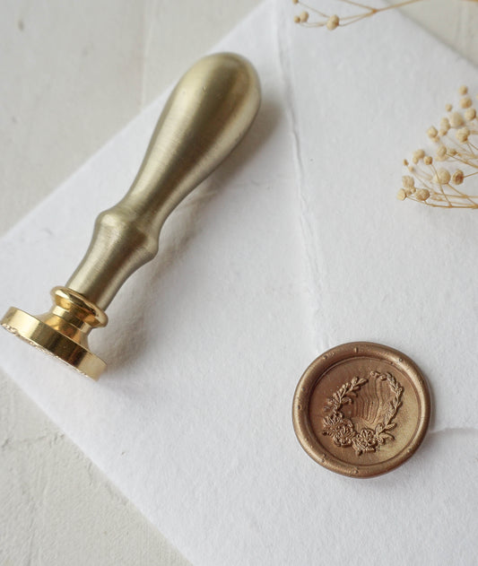Floral Crest Wax Stamper - northernprintingco