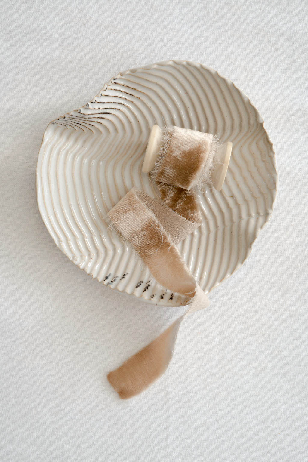 Beige Silk Velvet Ribbon - northernprintingco