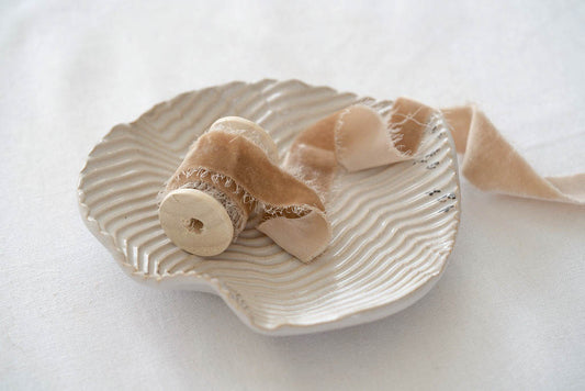 Beige Silk Velvet Ribbon - northernprintingco