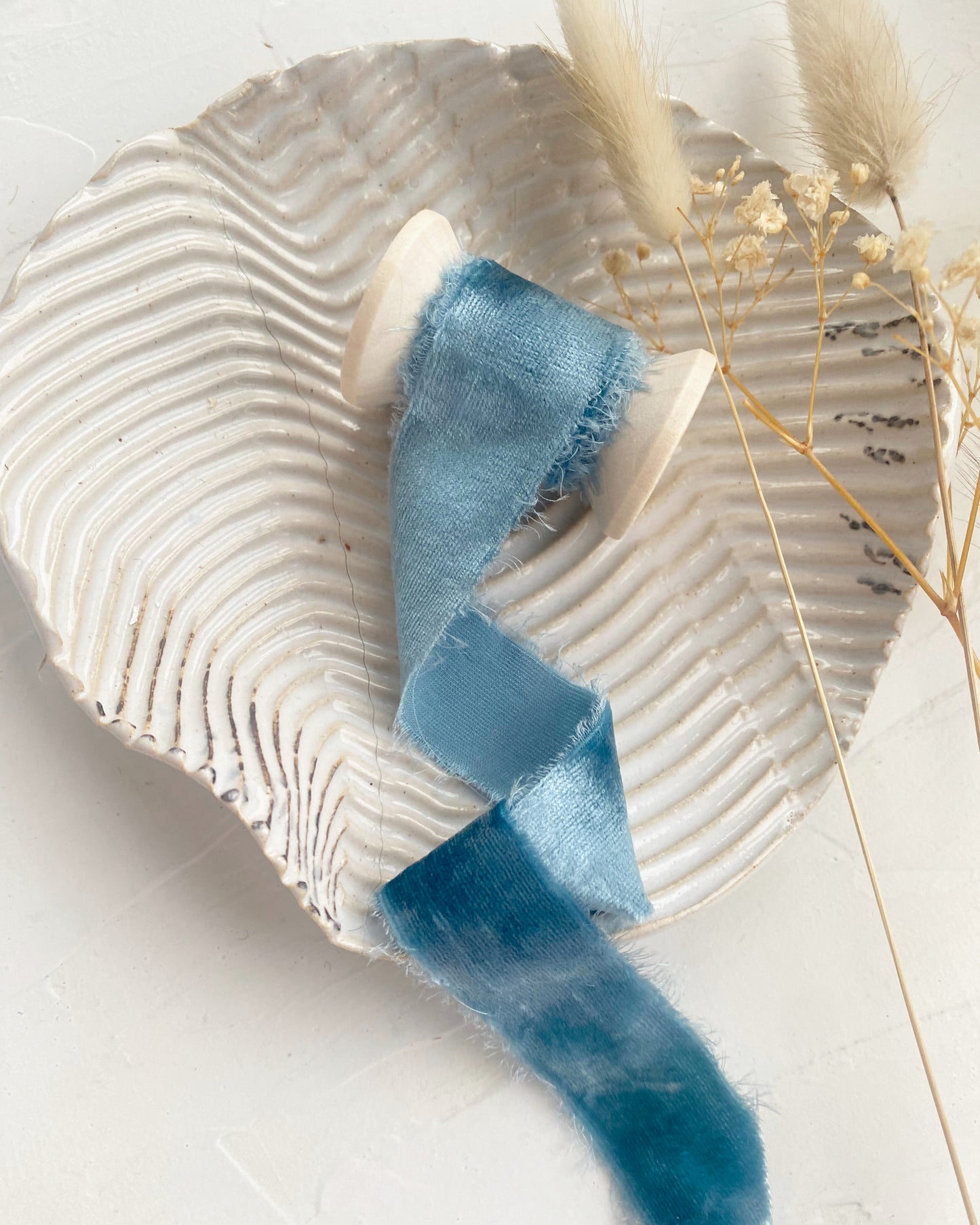 Light Blue Silk Velvet Ribbon - northernprintingco