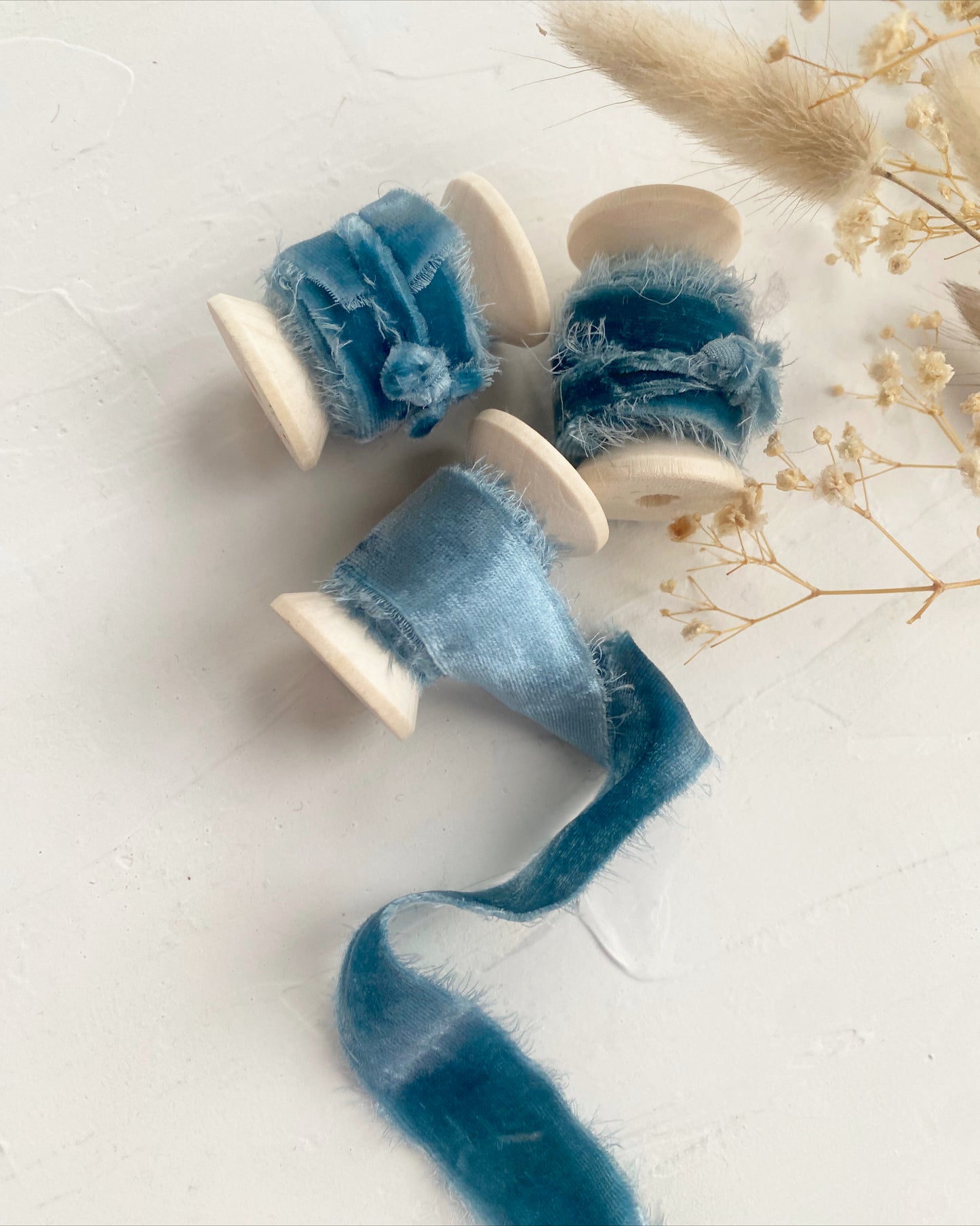 Light Blue Silk Velvet Ribbon - northernprintingco