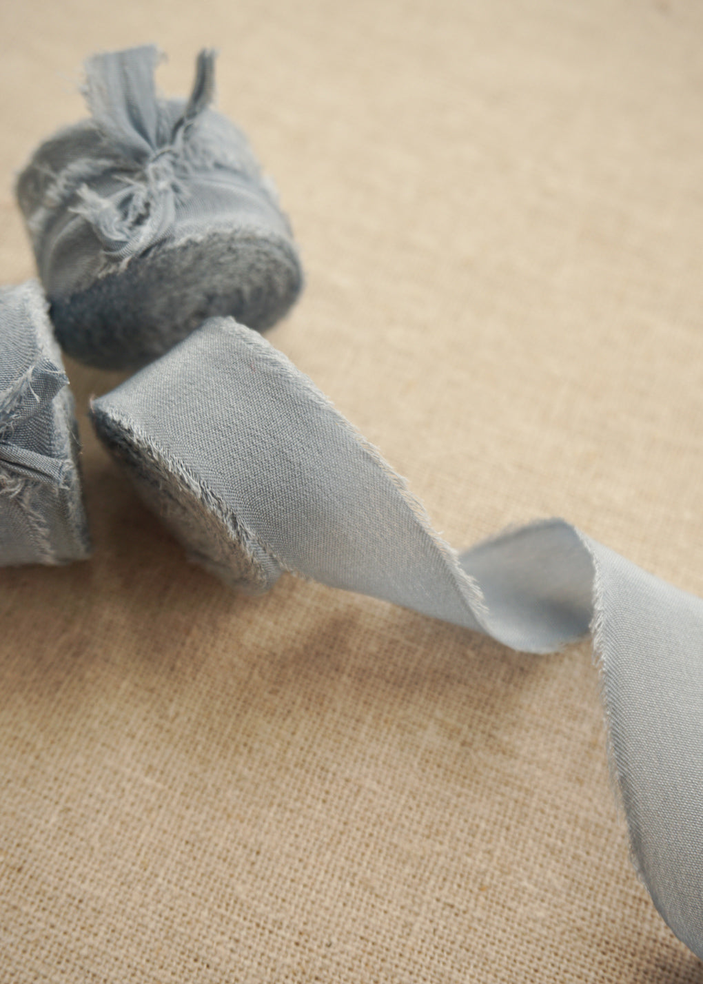 0.5 inch Dusky Blue Silk Ribbon