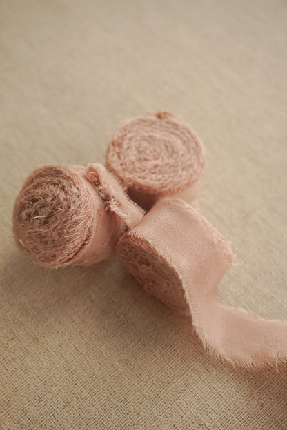 0.5 Inch Blush Silk Ribbon