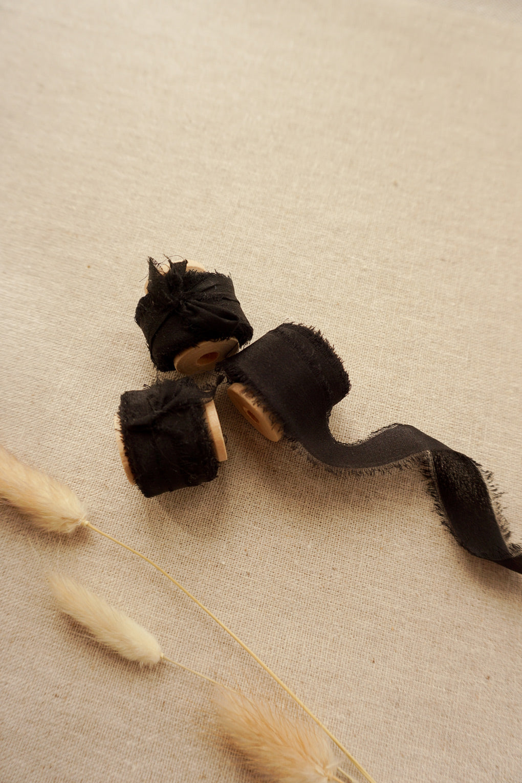 0.5 Inch Black Silk Ribbon