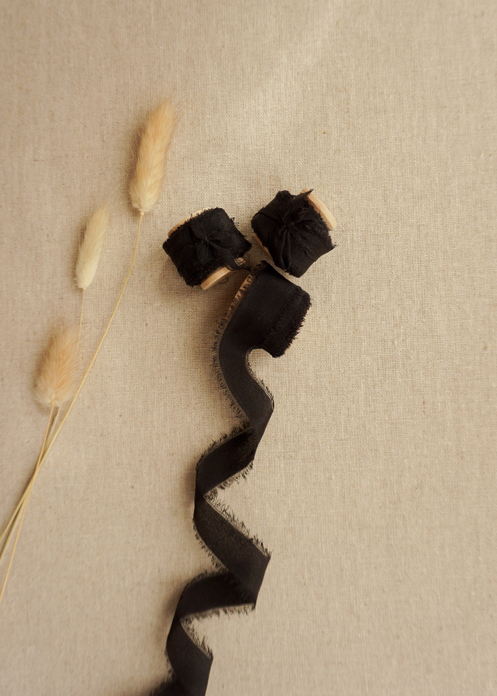 0.5 Inch Black Silk Ribbon