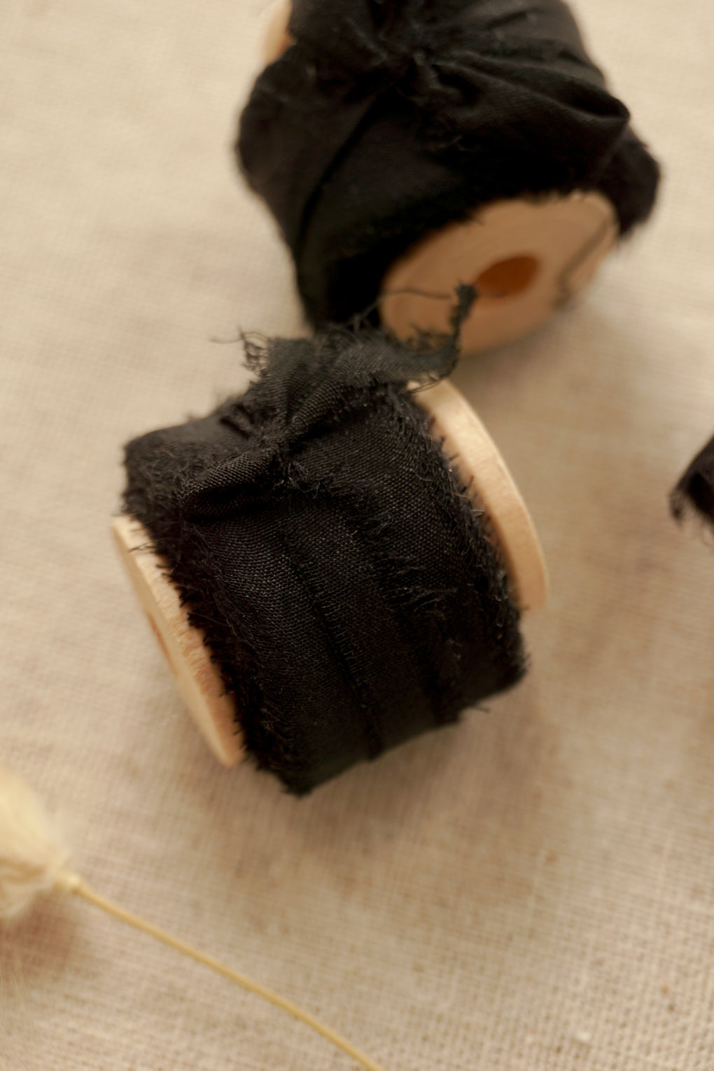 0.5 Inch Black Silk Ribbon