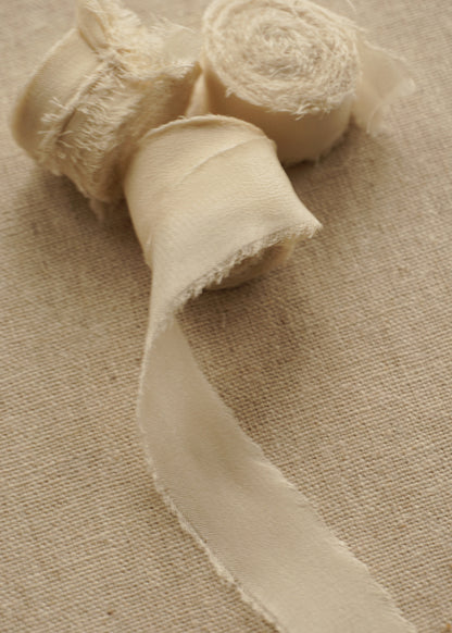 0.5 Inch Cream Puff Silk Ribbon