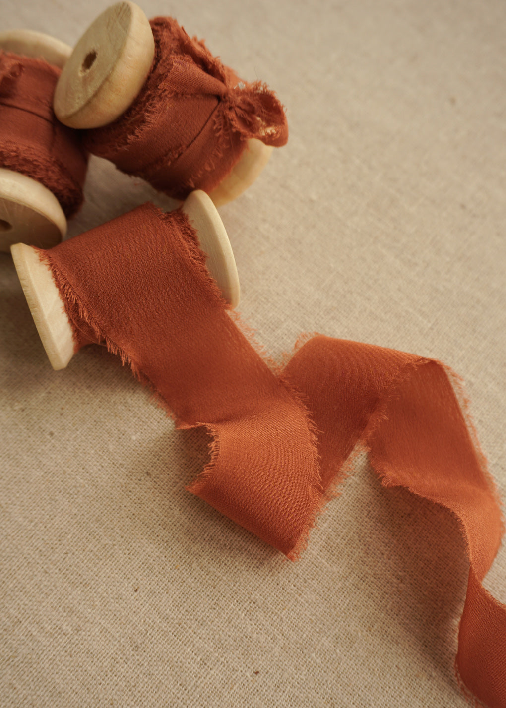 Terracotta Silk Ribbon