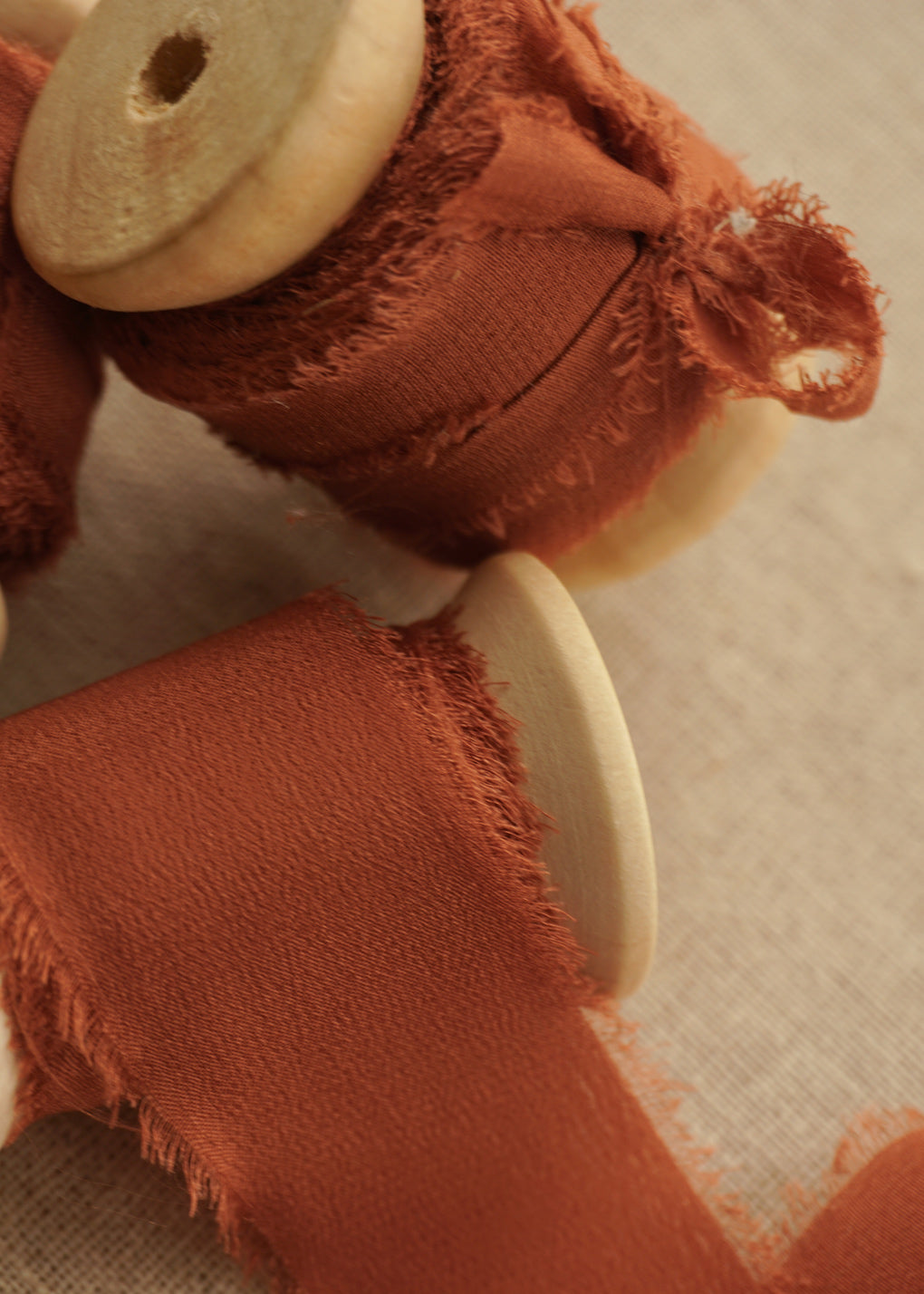 Terracotta Silk Ribbon