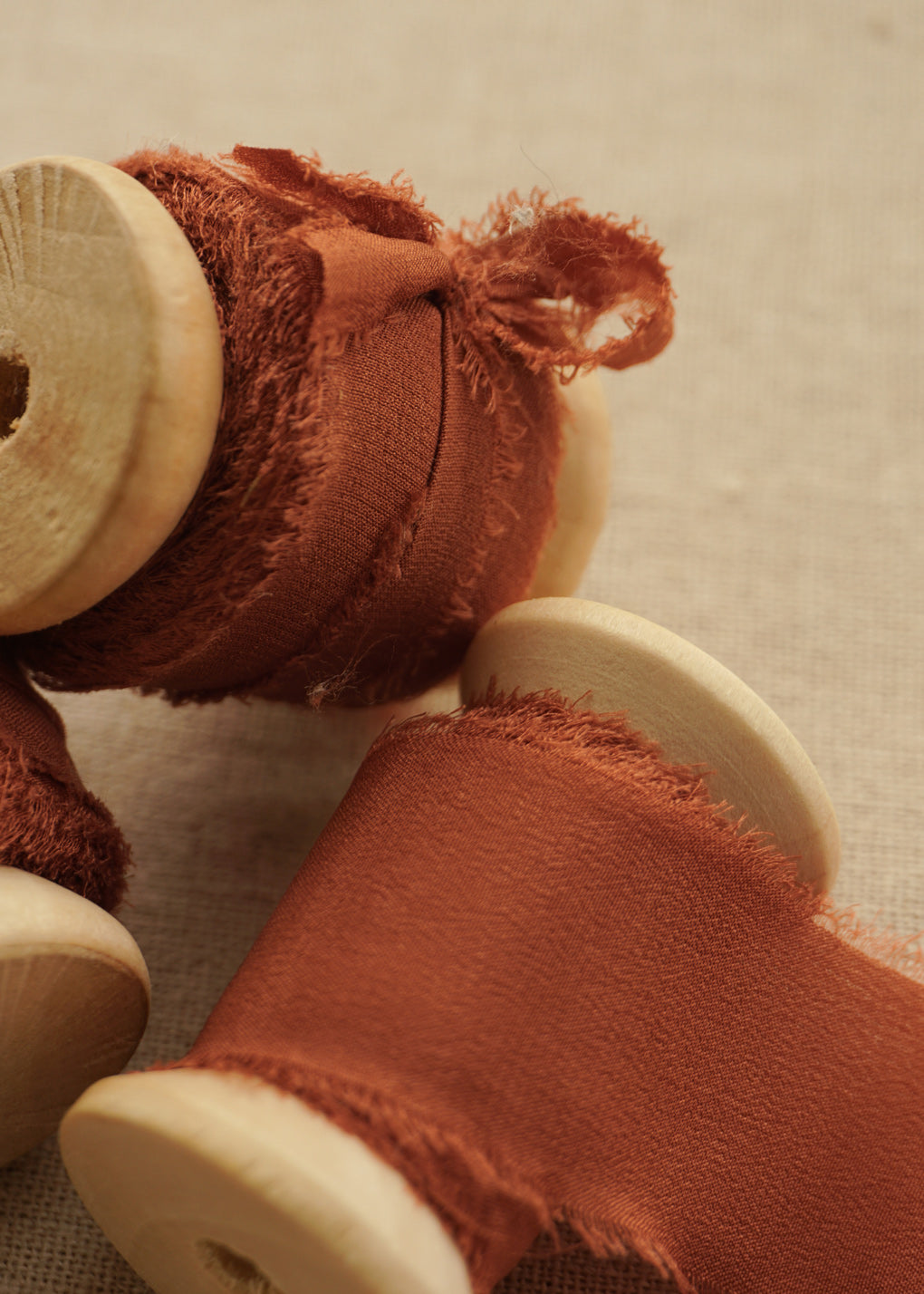 Terracotta Silk Ribbon