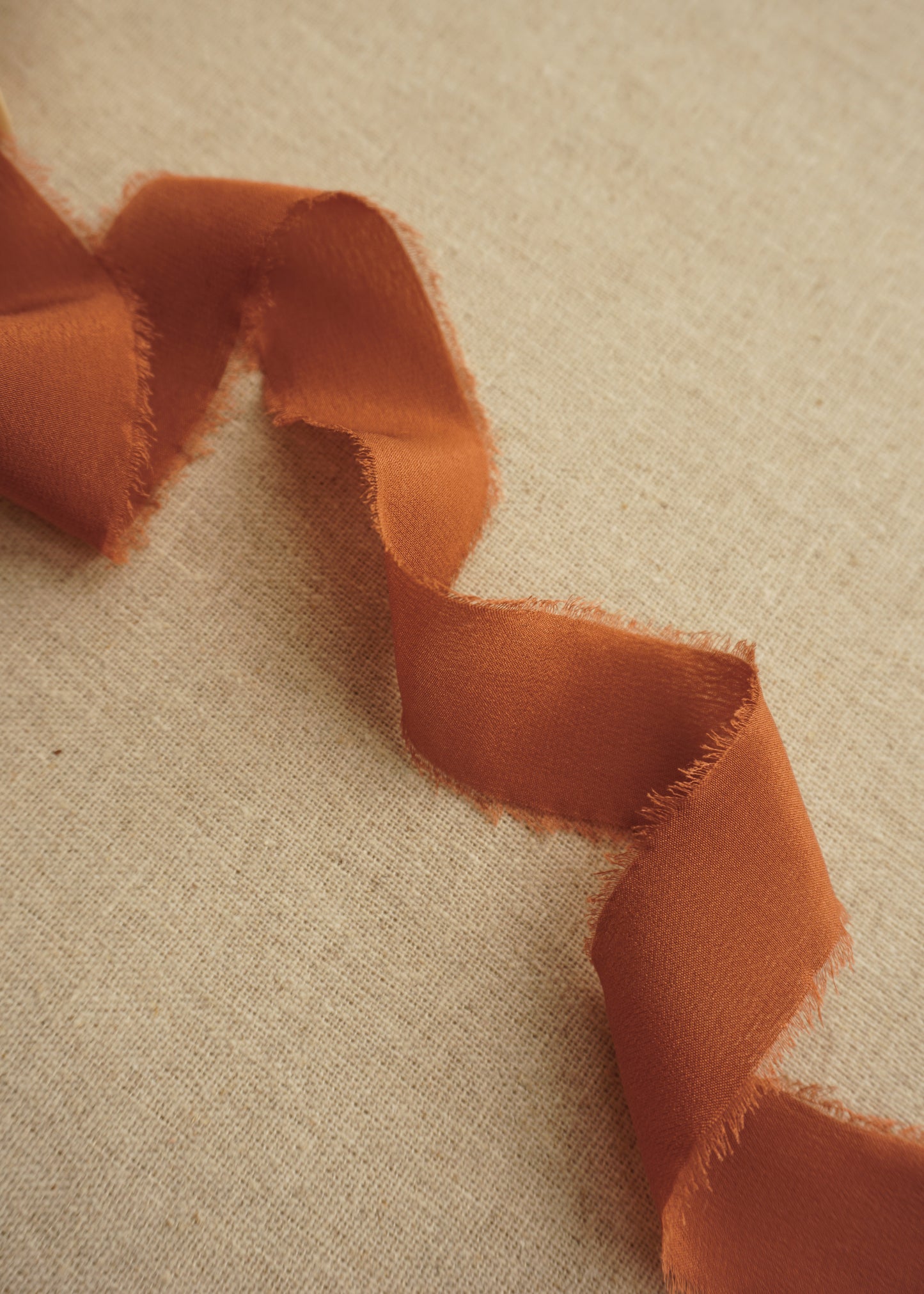 Terracotta Silk Ribbon