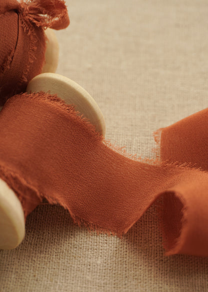 Terracotta Silk Ribbon
