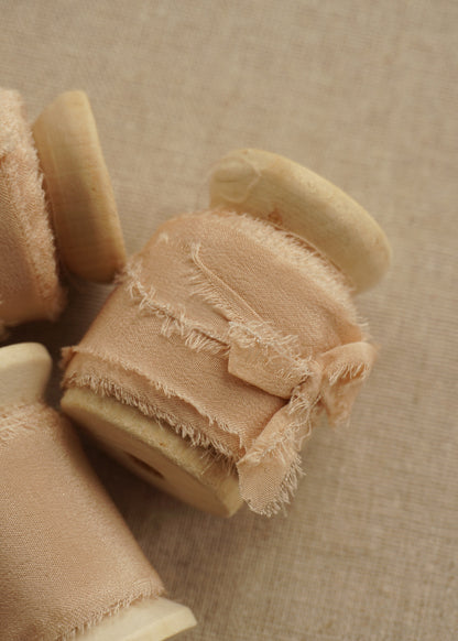 Champagne Pink Silk Ribbon