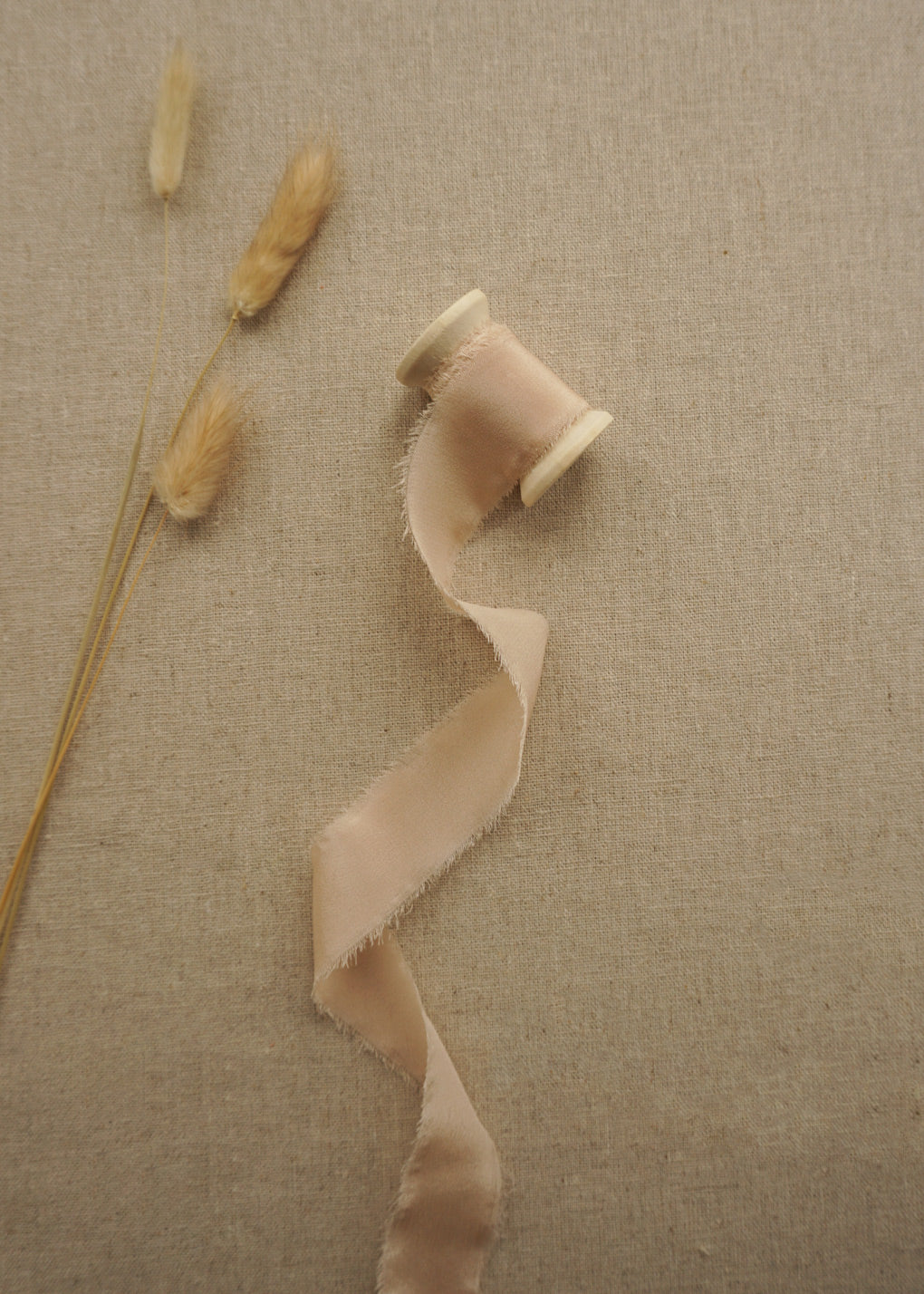 Champagne Pink Silk Ribbon