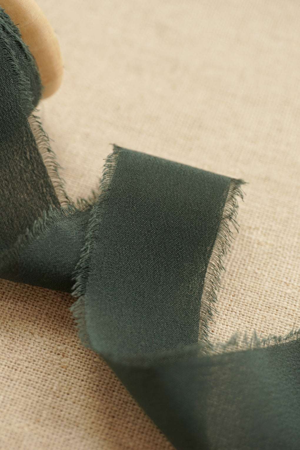 Dark Green Silk Ribbon