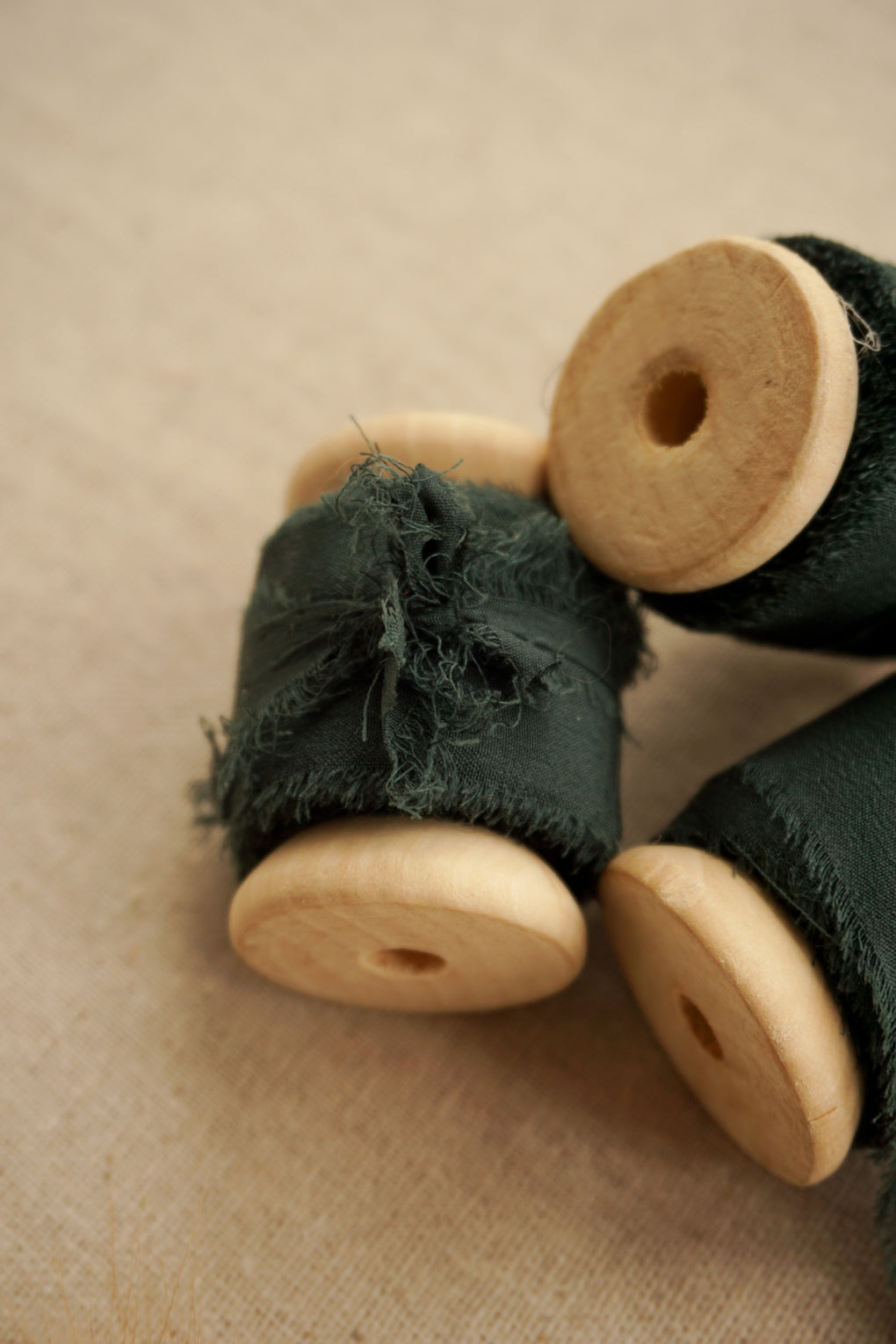 Dark Green Silk Ribbon