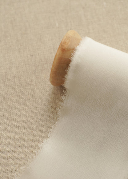 2 Inch White Silk Ribbon